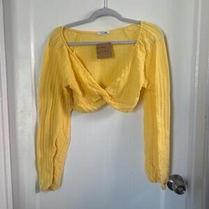 Yellow Long Sleeve Cropped